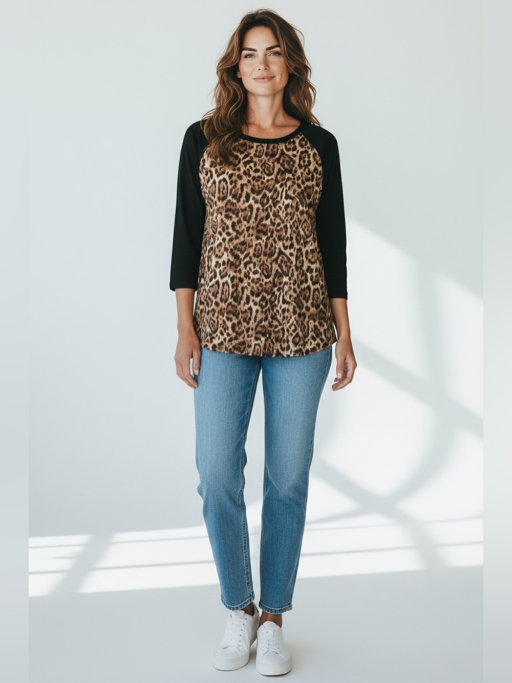 2/$30 Torrid cheetah print 3/4 sleeve casual tee.  Size M/L 10 (torrid size 00)